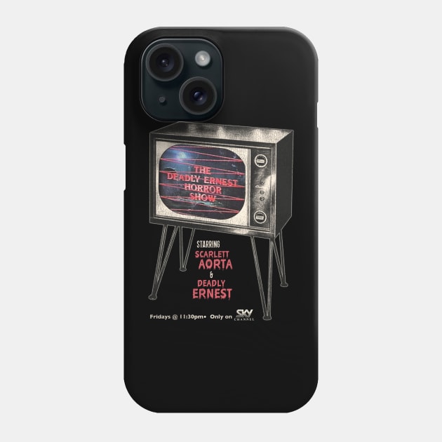 The Deadly Ernest Horror Show 80s UK Fright Night Phone Case by darklordpug
