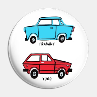 Trabant and Yugo by Pollux (with Text) Pin