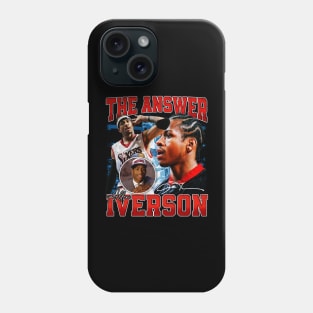 Allen Iverson The Answer Basketball Signature Vintage Retro 80s 90s Bootleg Rap Style Phone Case