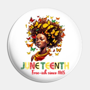 Juneteenth Afro Black Women Butterfly Black History Queen Pin