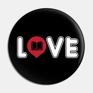 Book Love Gift Design Pin