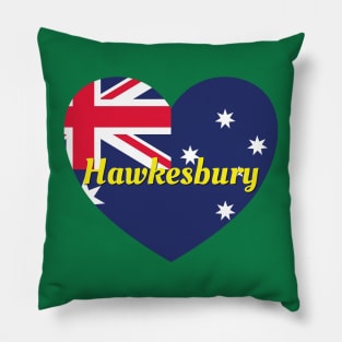 Hawkesbury NSW Australia Australian Flag Heart Pillow