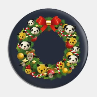 Sooty Christmas Wreath Pin