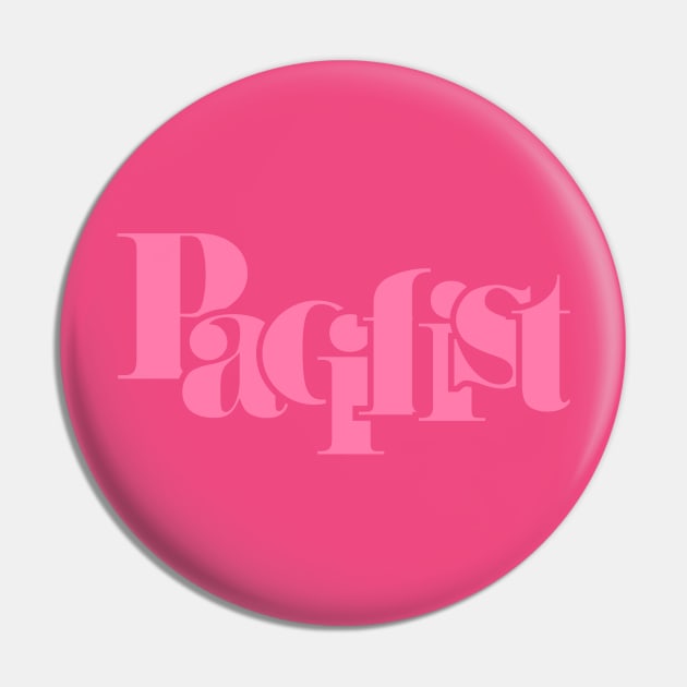 Pacifist pink Pin by beangrphx