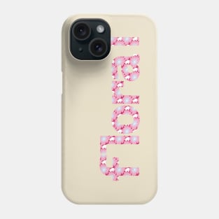 Floral Design Text Phone Case