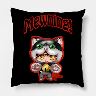 Cat Mewning Pillow