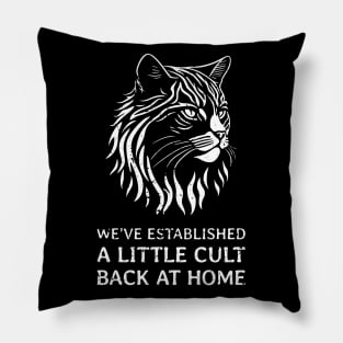 Cat Cult - distressed Pillow