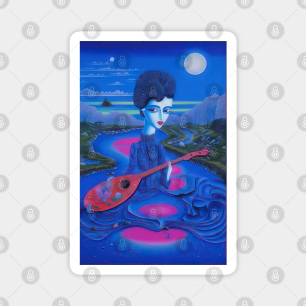 Serenade of the Moonlit Tide Magnet by TooplesArt