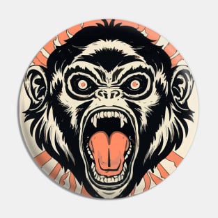 Angry monkey | Rage Monkey | Infernal Monkey | Old Cinema Pin