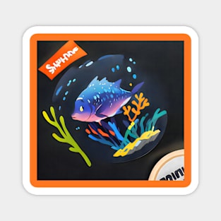 Underwater cartoon design Magnet