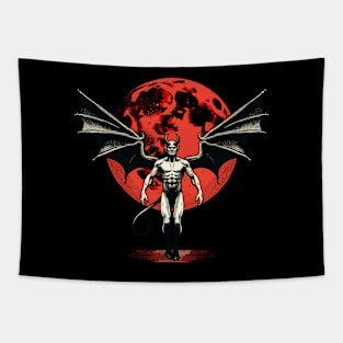 Devilman with Red Moon Tapestry