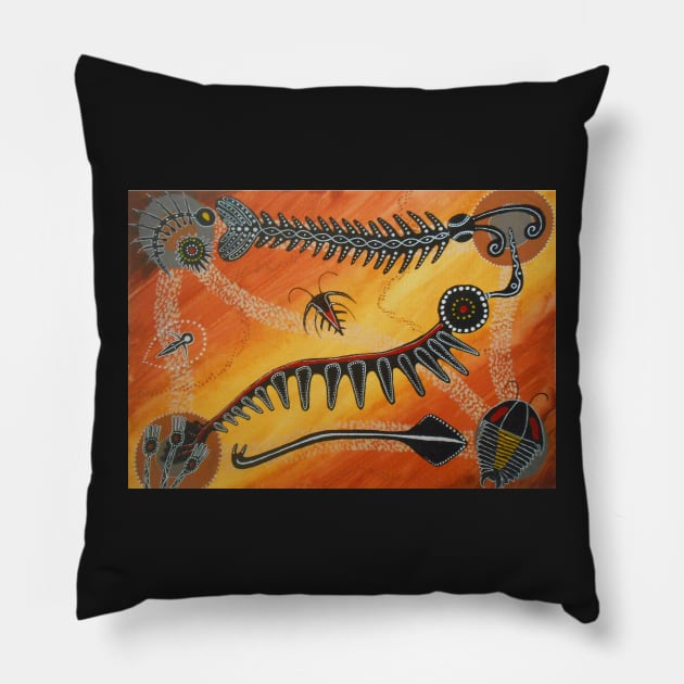 Burgess Shale Pillow by PurpleMoose