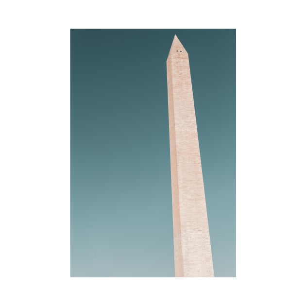 Washington Monument tall obelisk in National Mall Washington DC retro colors by brians101