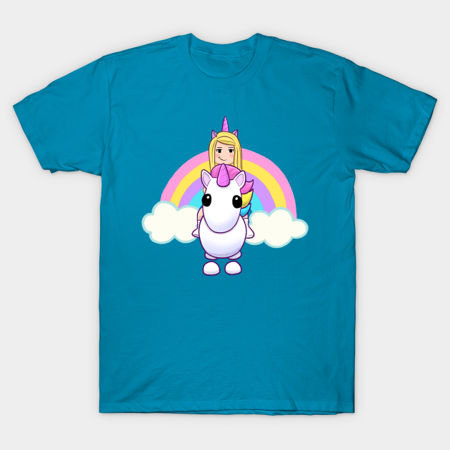 Ride On Rainbow Unicorn Adopt Me T Shirt Teepublic - roblox rainbow ride