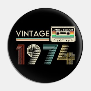 Vintage 1974 Limited Cassette Pin