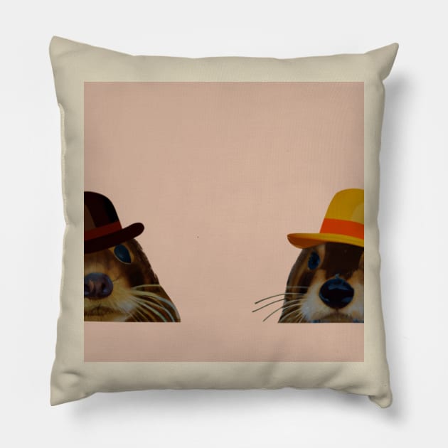 cute mouse Pillow by tearbytea