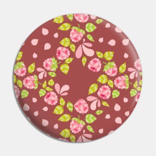 Raspberry Boom Seamless Surface Pattern Design Pin