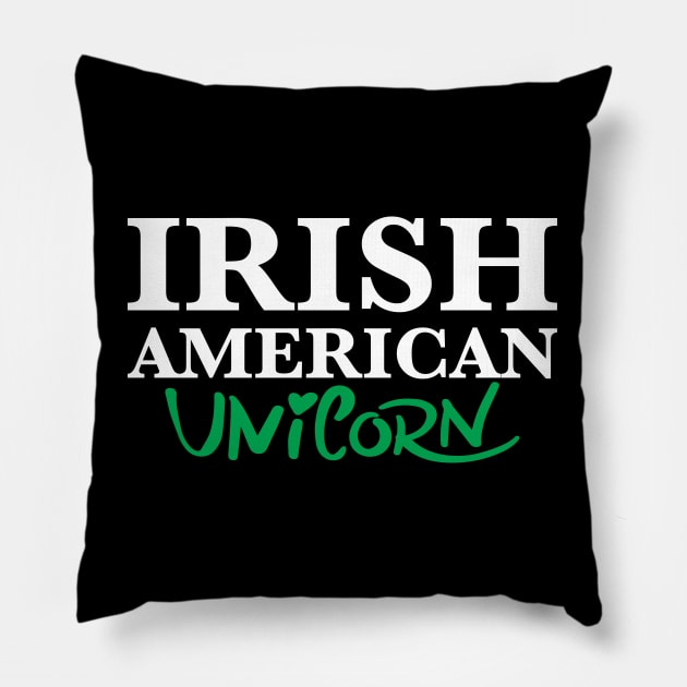 Irish American Unicorn Pillow by ProjectX23 Orange