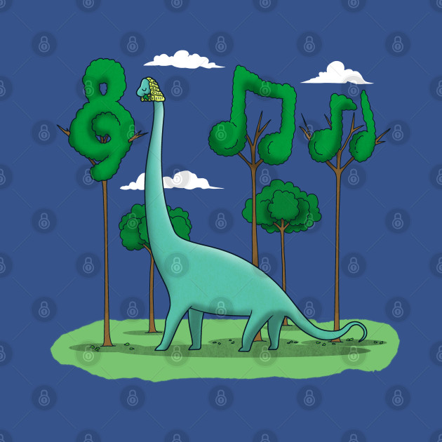 Discover Sebastian BACHiosaurus - Cute Dinosaurs - T-Shirt