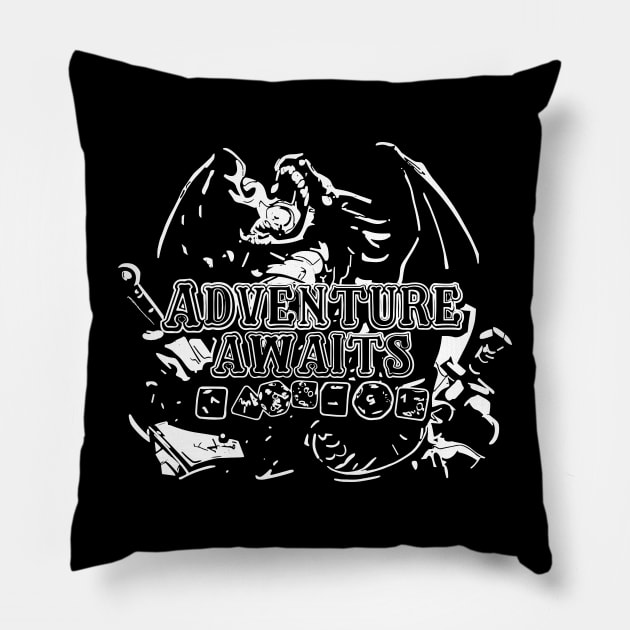 Adventure awaits Pillow by Joselo Rocha Art