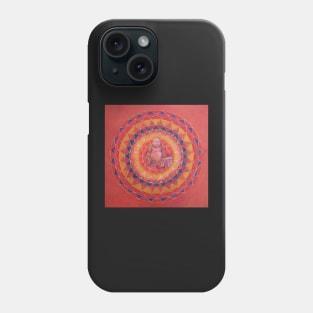 Abundance Buddha free-hand mandala Phone Case