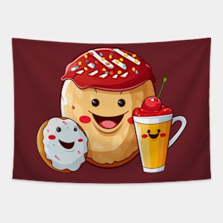 Donut kawaii  junk food T-Shirt cute  funny Tapestry