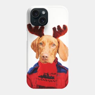 Funny Christmas Dog Portrait Phone Case