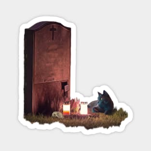 Grave Cat Magnet