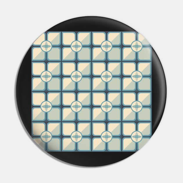 Mosaic Tile Cobalt and Sky Blue Pin by Blue-Banana