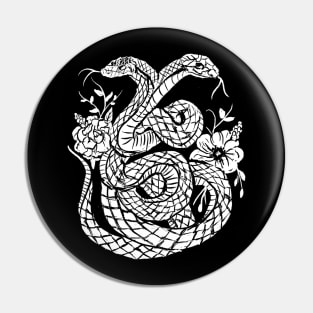 Two Headed Snake, Serpent, Gothic, Witchy, Punk Pin