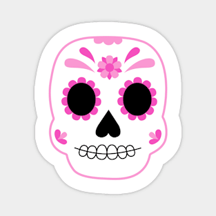 Pink Sugar Skull Magnet