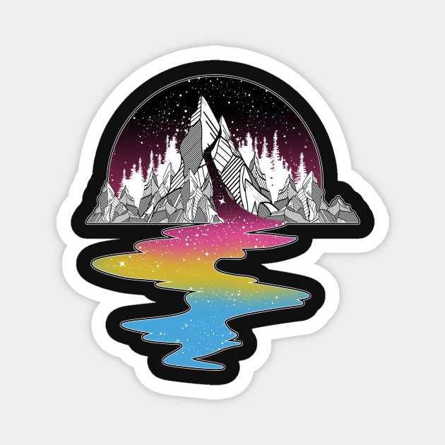 Pansexual Mountain River Magnet by Psitta