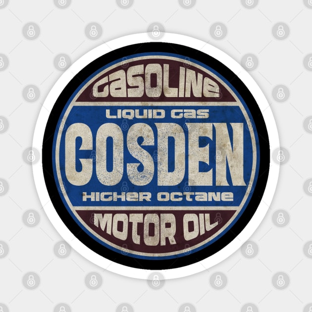 Blue Vintage Gasoline Motor Oil Magnet by CTShirts