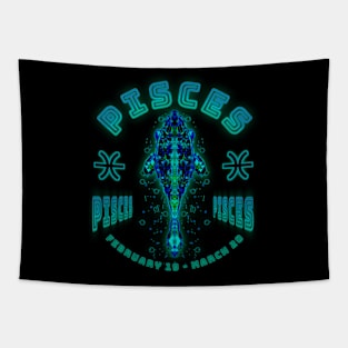 Pisces 9a Black Tapestry