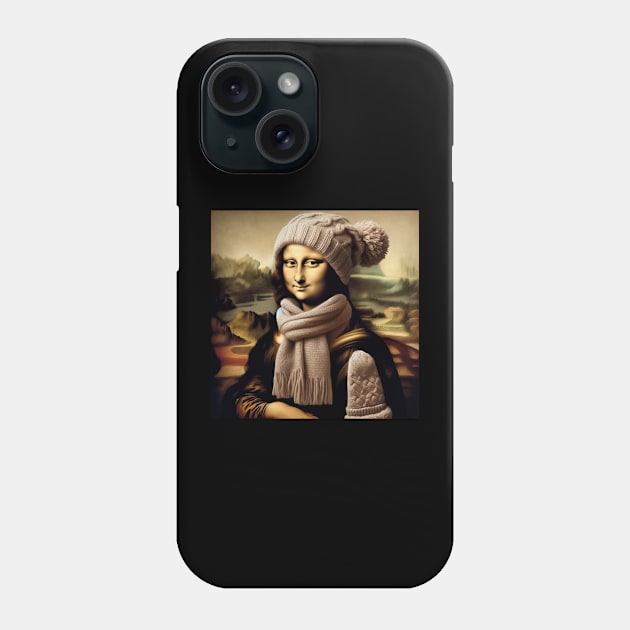 Mona Lisa Inspired - Funny Winter Phone Case by Edd Paint Something