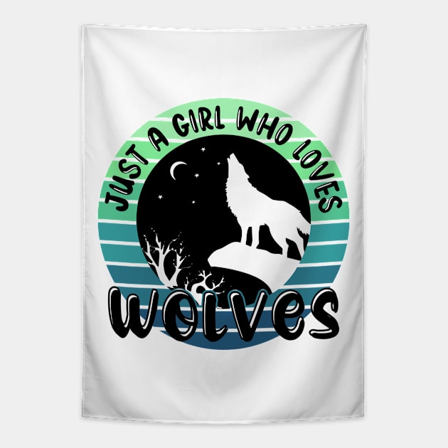 Just a girl who loves Wolves 1 a Tapestry by Disentangled