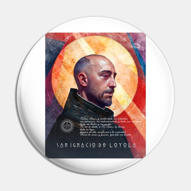 Art portrait of Saint Ignatius of Loyola Pin by bernardojbp