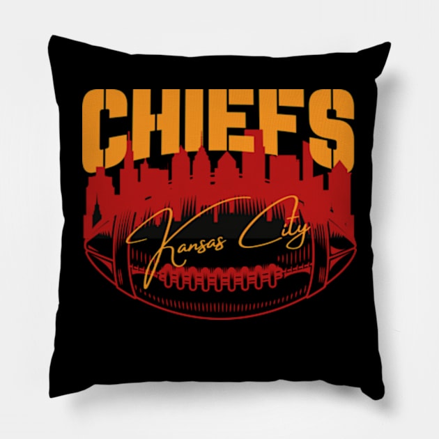 kc chiefs football Pillow by soft and timeless