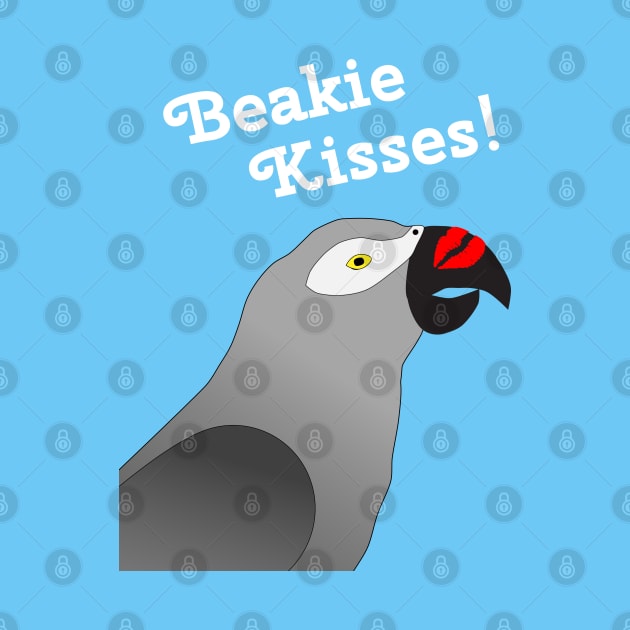 African Grey Parrot Beakie Kisses by Einstein Parrot