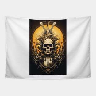 Guitar Skull Tapestry