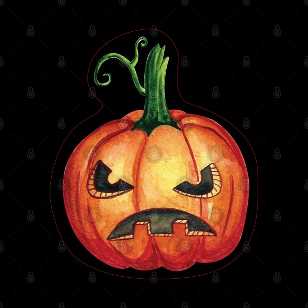 Halloween Pumpkin watercolor by holidaystore