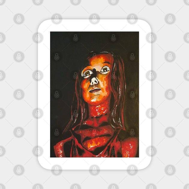 Carrie portrait (original) Magnet by StagArtStudios