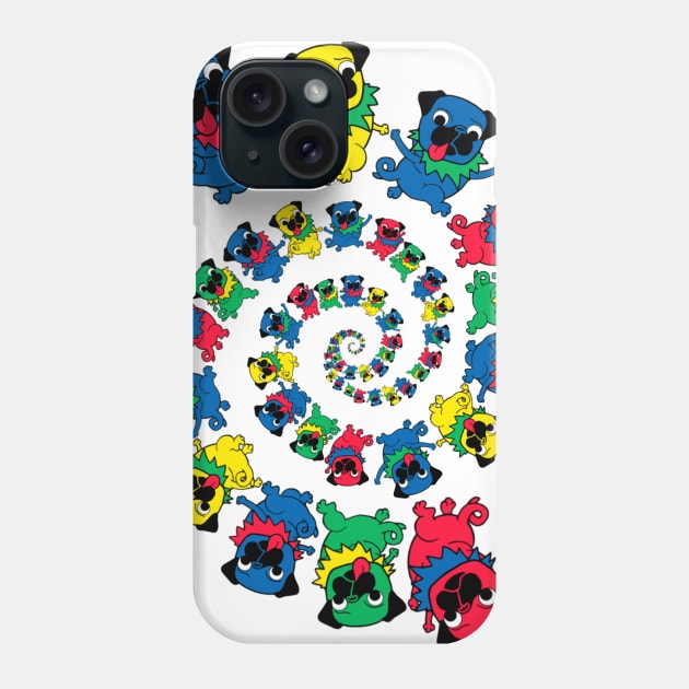 Hypnotic pugs Phone Case by darklordpug