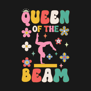 Queen Of The Beam Groovy Gymnast Gymnastics Acrobat T-Shirt