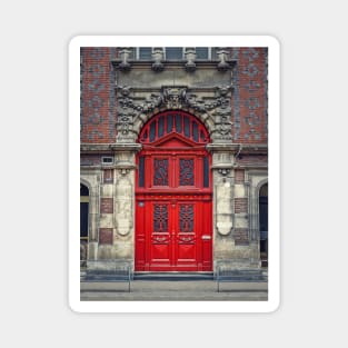 Vintage red door Magnet