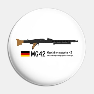 MG42 Maschinengewehr 42 Historical 1942 German general-purpose machine gun black. Pin