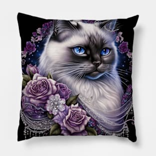 Sparkling Ragdoll Cat Pillow