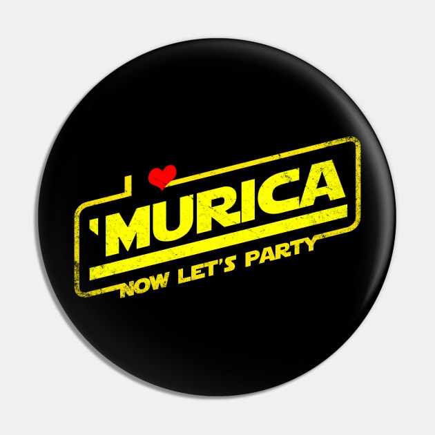 Proud American 4th of July Independence Day Murica Party Pin by BoggsNicolas