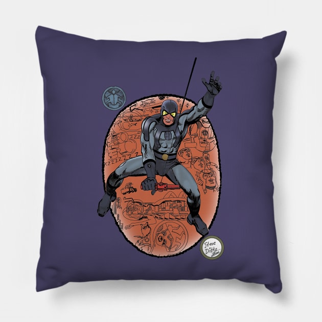 Blue Beetle by Steve Ditko Pillow by Firme