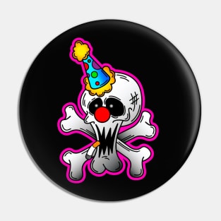 Clown and Crossbones Pin